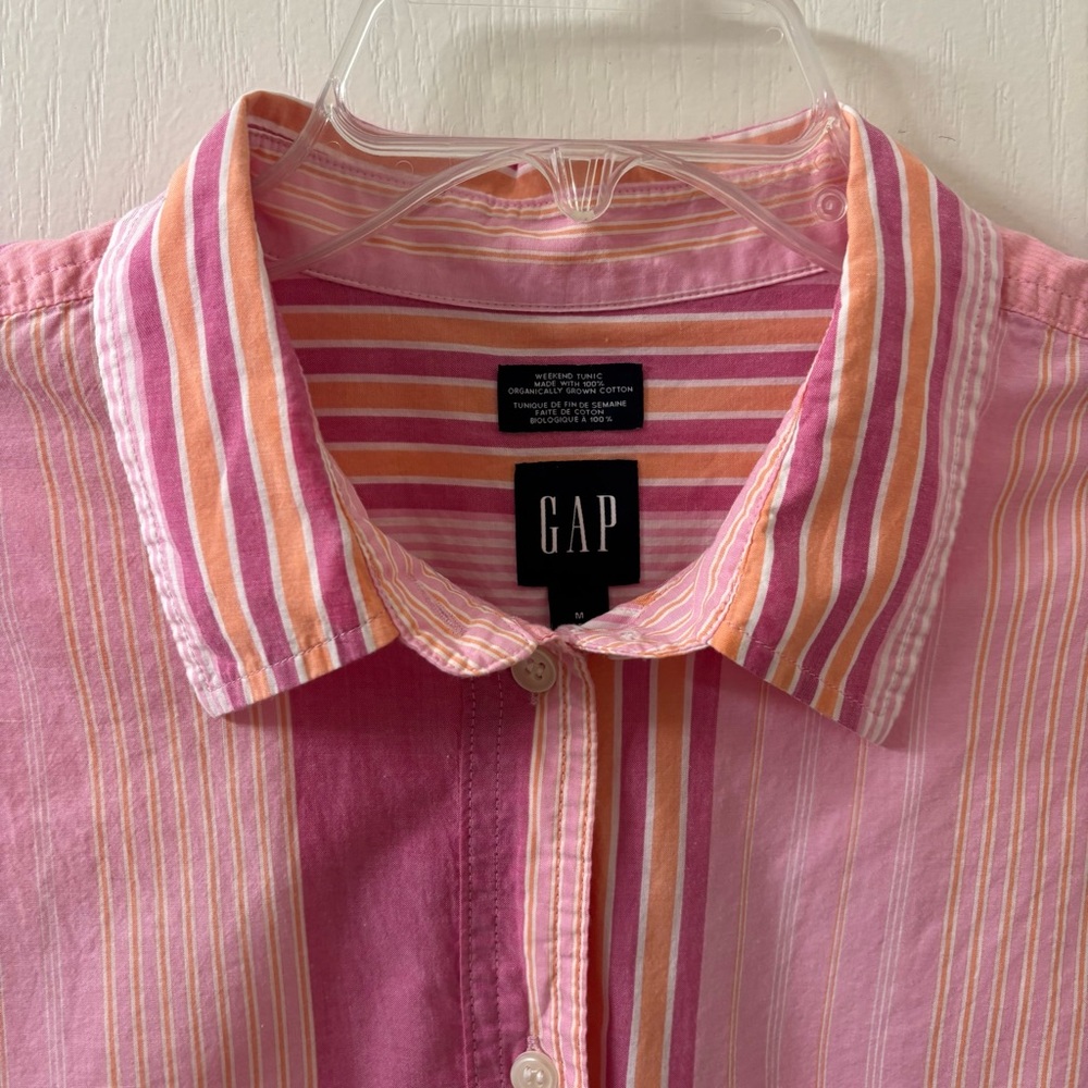 GAP Pink Striped Button-Down Shirt - Picture 5 of 16